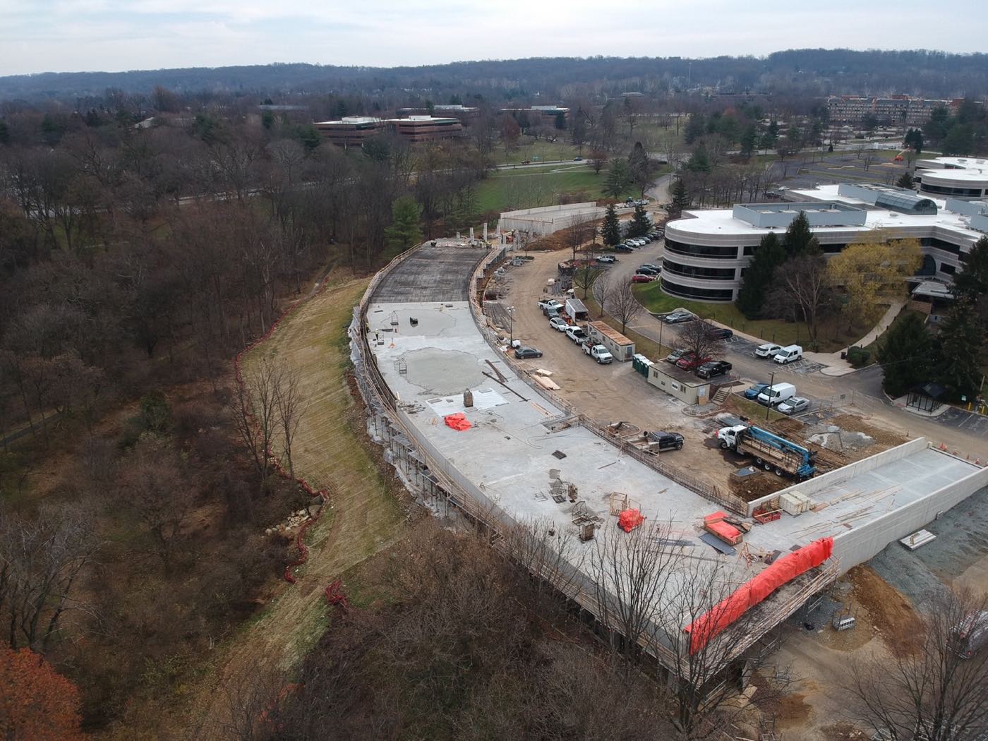 Complex elevated concrete